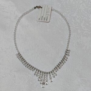 Elegant Silver Swarovski Crystal Necklace